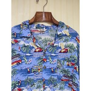 Aremar‎ Hawaiian Shirt Mens 3XL Tropical Dominican Republic Print Button Front